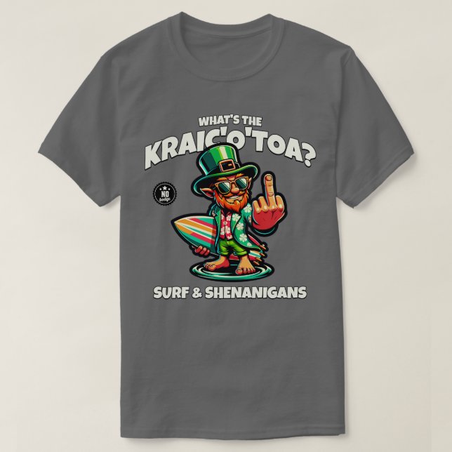 Was für ein lustiges Design das Craic Irish Surfin T-Shirt (Design vorne)