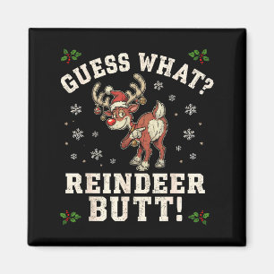 Was für ein lustiges Weihnachten Rentierarsch Magnet