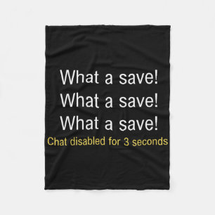 Was für ein Save! Lustiges Auto-Fußball-Gamer-Meme Fleecedecke