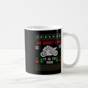 Was für ein Spaß es macht, Motorrad zu fahren, häs Kaffeetasse
