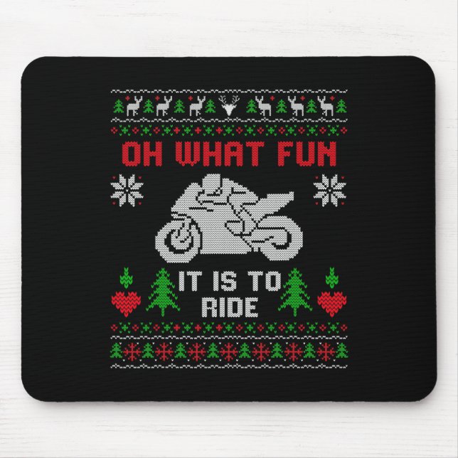 Was für ein Spaß es macht, Motorrad zu fahren, häs Mousepad (Vorne)