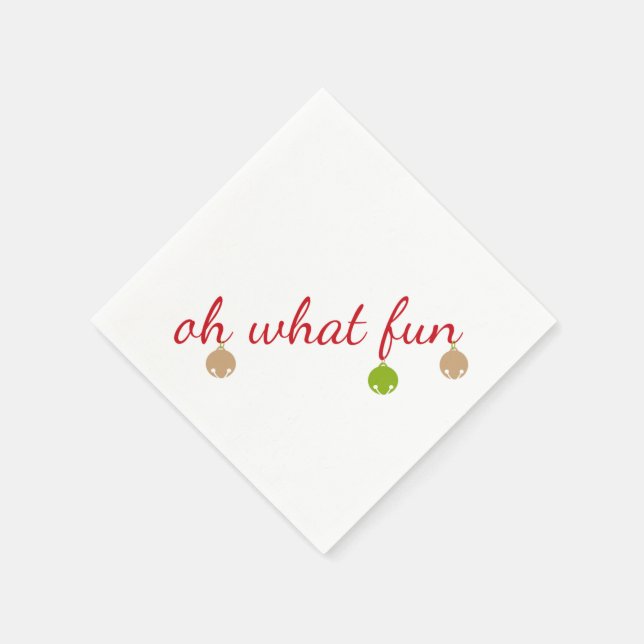 Was für ein Spaß! Weihnachtsglocken Papierserviett Serviette (Ecke)