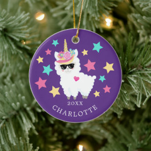 Was für ein Star Llama Einhorn Weihnachtsschmuck