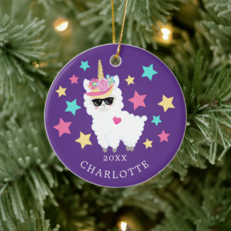 Was für ein Star Llama Einhorn Weihnachtsschmuck