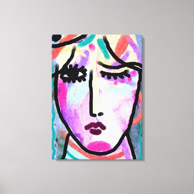 Was für ein Tag Abstrakte digitale Malerei Leinwanddruck (Vorderseite)