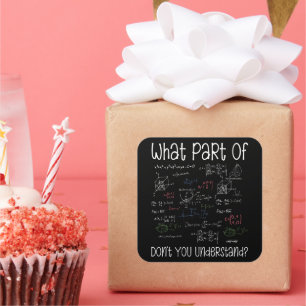 Was für ein Teil der Gleichungen versteht man nich Quadratischer Aufkleber