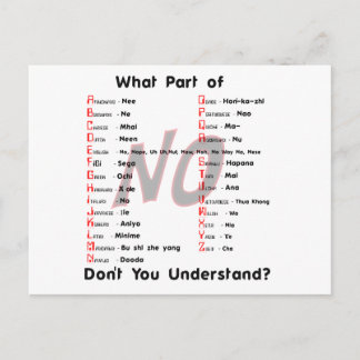 Was für ein Teil NO verstehen Sie nicht? Postkarte
