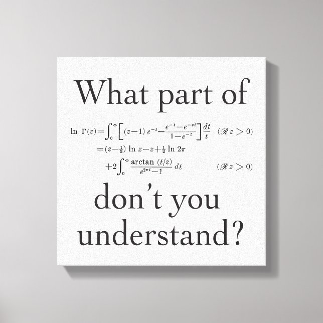 Was für ein Teil von... Leinwanddruck (Vorderseite)