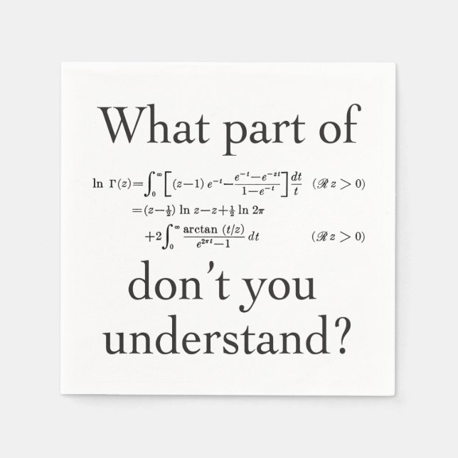 Was für ein Teil von... Serviette (Vorderseite)