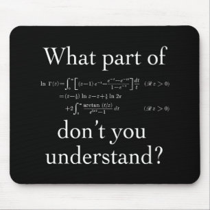 Was für ein Teil von... Weiß im Dunkeln Mousepad