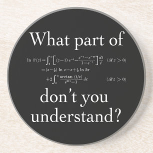 Was für ein Teil von... Weiß im Dunkeln Sandstein Untersetzer