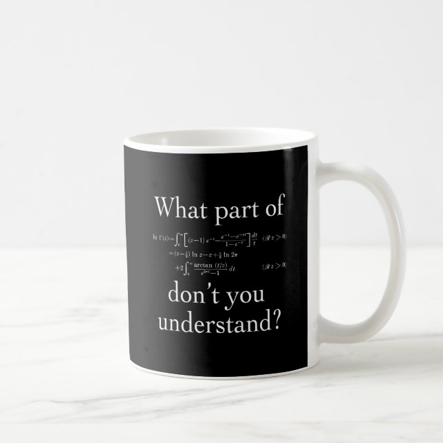 Was für ein Teil von... Weiß im Dunkeln Tasse (Rechts)