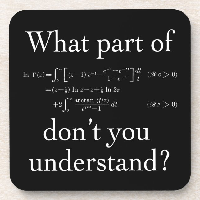 Was für ein Teil von... Weiß im Dunkeln Untersetzer (Vorderseite)