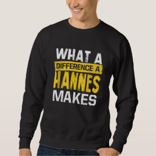 Was für ein Unterschied eine Hannes macht einen lu Sweatshirt
