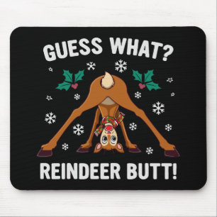Was für ein Weihnachtswitz über das Rentierhintern Mousepad