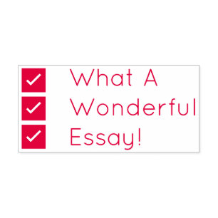 "Was für ein wunderbarer Essay!" Tutor Rubber Brie Permastempel