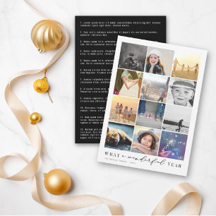 Was für ein wunderbares Jahr im Review 12 FotoColl Feiertagskarte