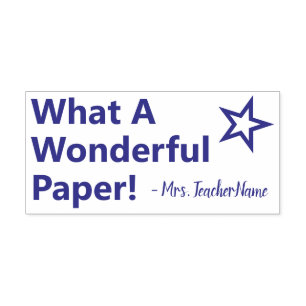 "Was für ein wunderbares Papier!" Instructor Rubbe Permastempel