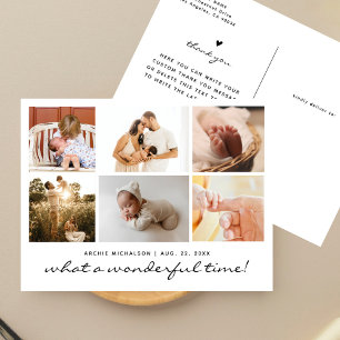 Was für ein wunderbares Time Foto Collage Neues Ba Feiertagspostkarte