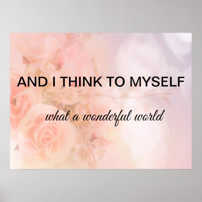 Was für ein wunderbares Weltposter Poster (Vorne)