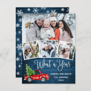 Was für eine Jahr Weihnachten Red Farm Truck Urlau Postkarte