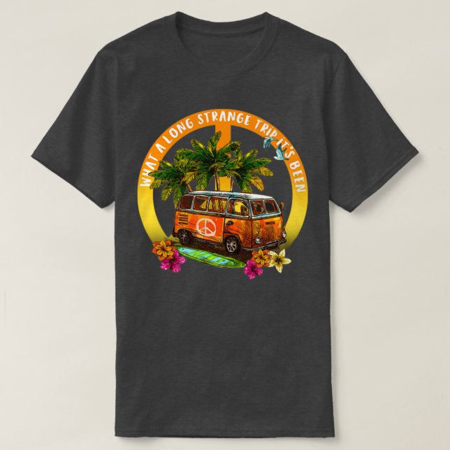 Was für eine lange Reise der Hippie-Frieden ist  T-Shirt (Design vorne)