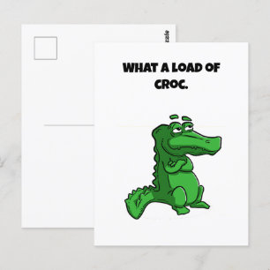 Was für eine Last von Croc Alligator Crocodile-Car Postkarte