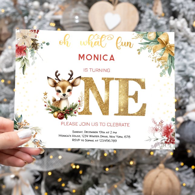 Was für eine lustige Weihnachtseinladung zum erste Einladung (Von Creator hochgeladen)