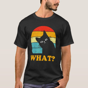 Was für eine neugierige Katze - Lustiger Retro Vin T-Shirt