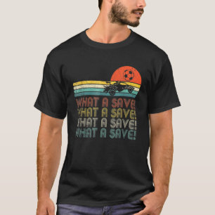 Was für eine Rettung Vintage Retro Raketenfußball T-Shirt