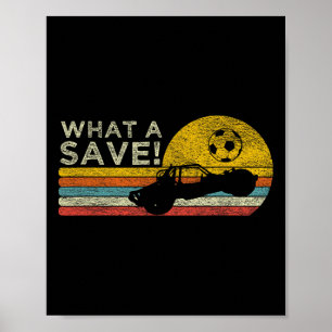 Was für eine Rettung Vintage Retro Rocket Fußball Poster