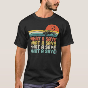 Was für eine Vintage Retro Rocket Soccer Car Leag T-Shirt