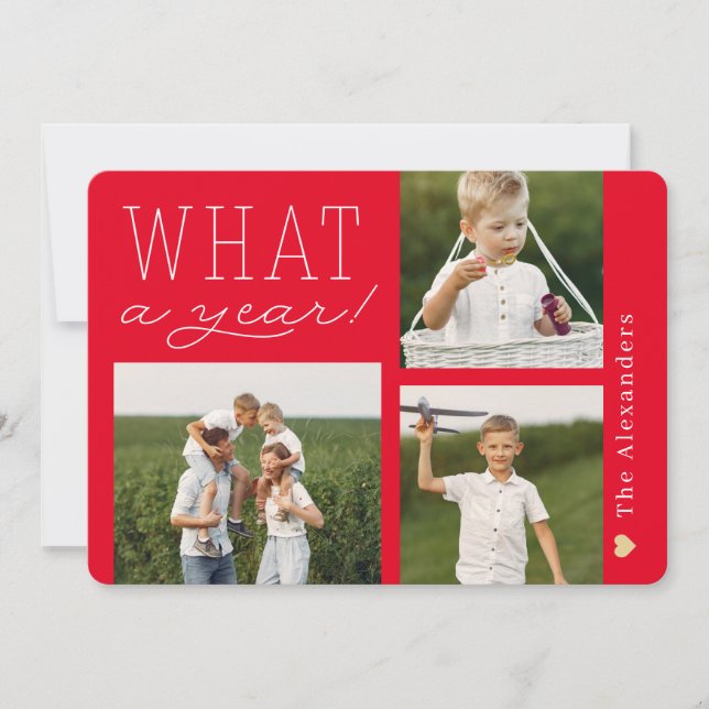 Was für eine Weihnachtsfotokarte Feiertagskarte (Vorderseite)