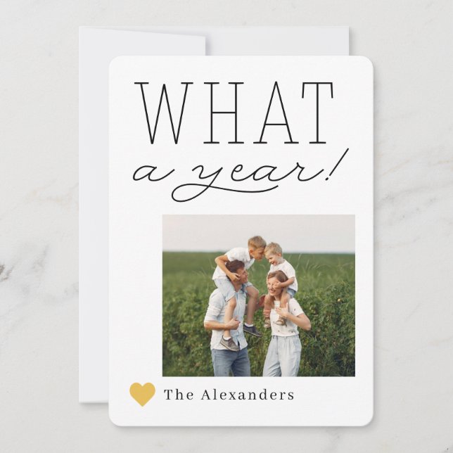 Was für eine Weihnachtsfotokarte Feiertagskarte (Vorderseite)