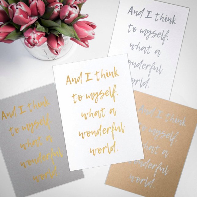 Was für eine wunderbare Welt Folienkarte (Von Creator hochgeladen)