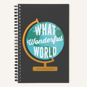 Was für eine wunderbare Welt mit Namen und Kontakt Notizbuch