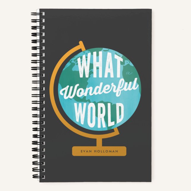 Was für eine wunderbare Welt mit Namen und Kontakt Notizbuch (Vorderseite)