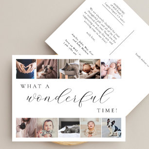 Was für eine wundervolle Zeit Multi Foto Minimal N Postkarte