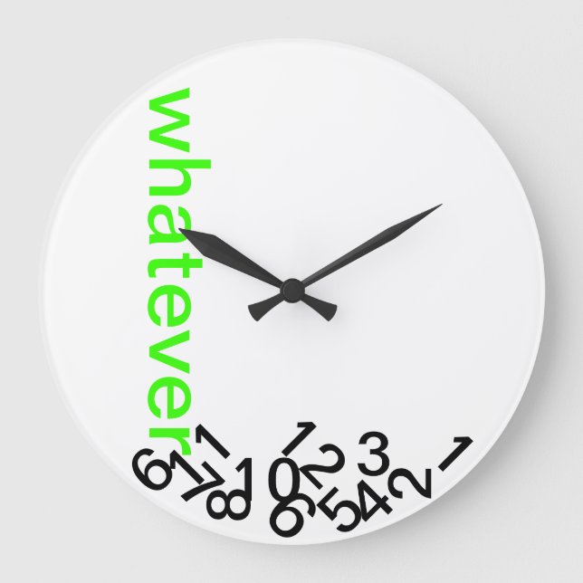 Was für eine Zeit! Große Wanduhr (Vorderseite)