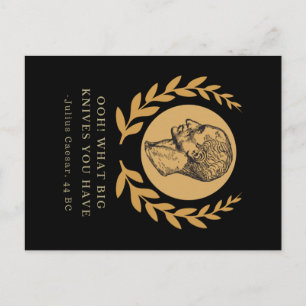 Was für große Messer Sie haben - Julius Cäsar Postkarte