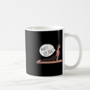 Was geht Hund Lustiges Yoga für trainierende Männe Kaffeetasse