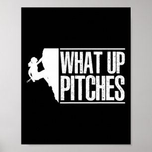Was geht Pitches Klettern Bouldern Felsenkletterer Poster