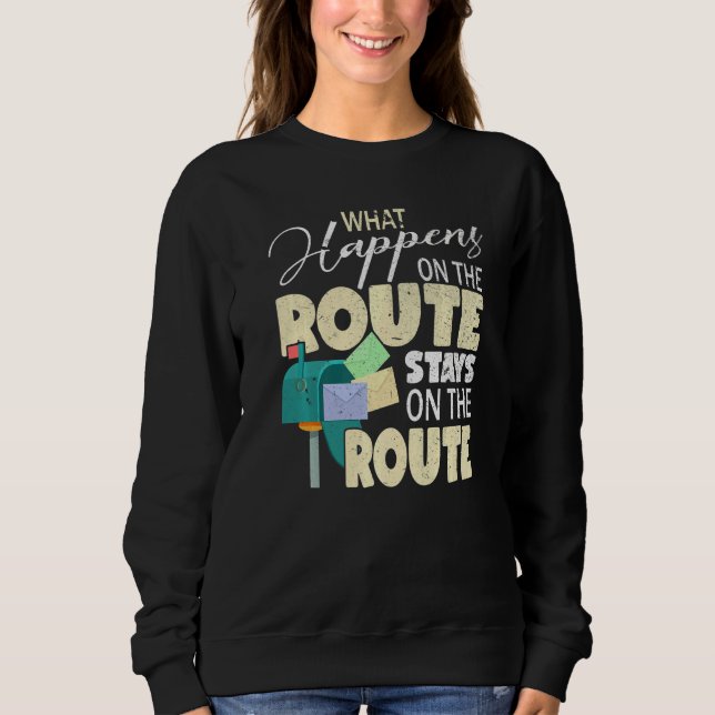Was geschieht auf der Route Postman Mail Ca Sweatshirt (Vorderseite)