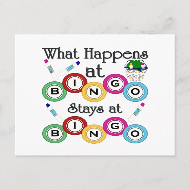 Was geschieht in Bingo? Postkarte (Vorderseite)