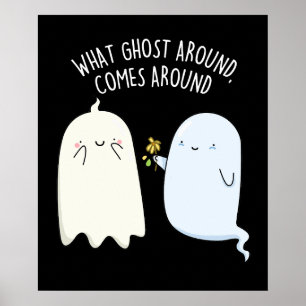 Was Gespenst Umgibt Kommt Um Halloween Pun Poster