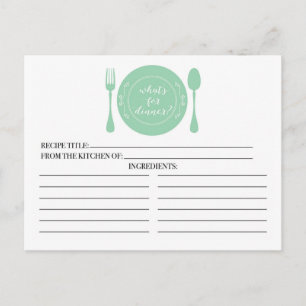Was gibt es zum Abendessen Brautparty? Postkarte