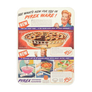 Was gibt's Neues für Sie Vintage Pyrex Magnet