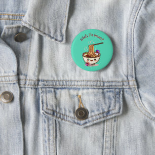 "Was gibt's zum Abendessen?" Mintgrüne niedliche R Button