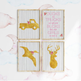 Was Girls sind Made of Nursury Art Set Poster