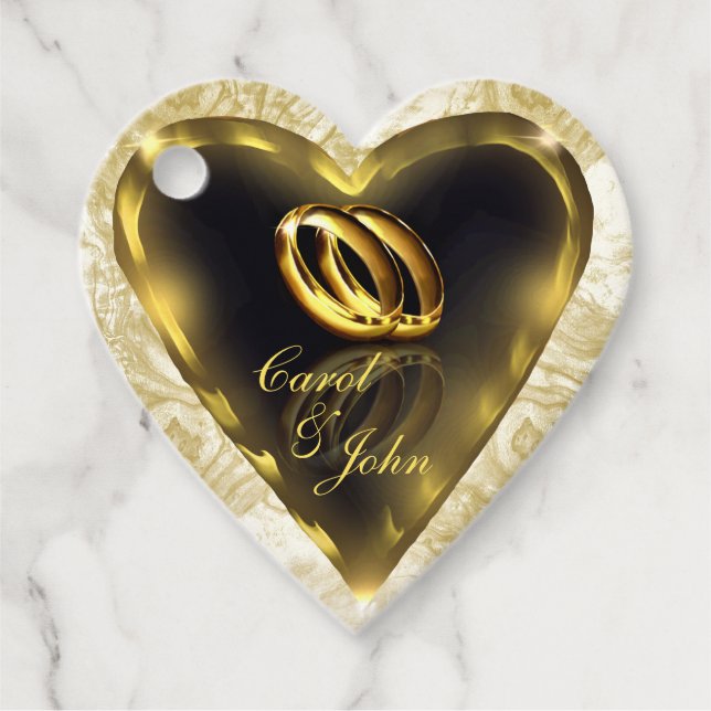 Was Gott zusammengesetzt hat (Gold) Hochzeit Geschenkanhänger (Vorderseite)